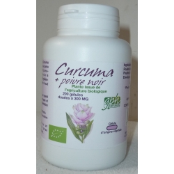 Curcuma + poivre noir - 300 mg x 200 gélules végétales