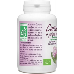 Curcuma + poivre noir - 300 mg x 200 gélules végétales