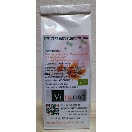 Thé vert Detox Menthe BIO - 50 g