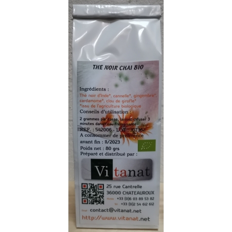 Thé noir Chai Bio - 80 g