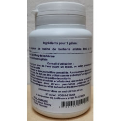 Berberis Aristata - Extrait acqueux titré à 97% de Berberine - 350 mg x 120 gélules végétales