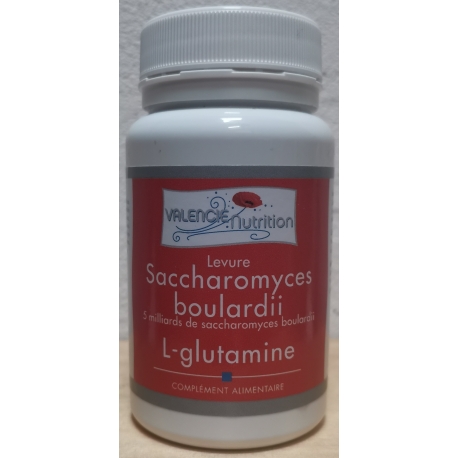 Levure Saccharomyces Boulardii - L Glutamine   -  60 gélules x 400 mg