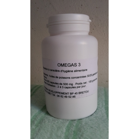OMEGAS 3 - 500 mg x 200 gélules
