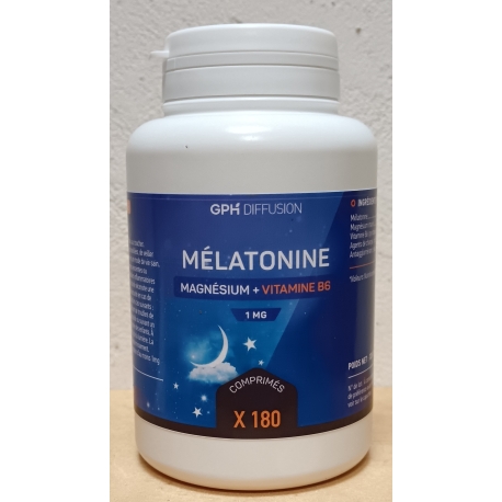 Mélatonine - Magnésium + Vitamine B6 - 180 comprimés