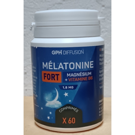 Mélatonine Fort  - Magnésium + Vitamine B6 - 60 comprimés