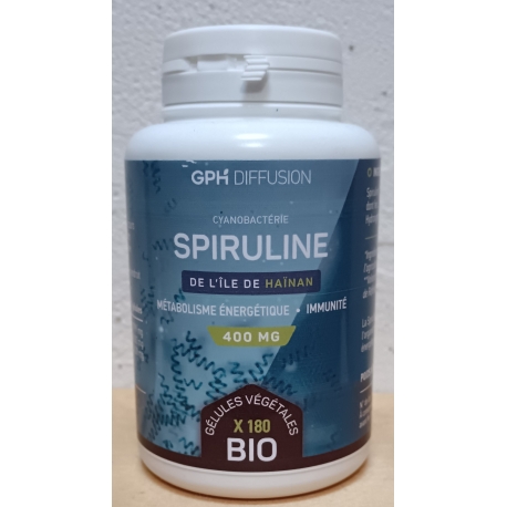 Spiruline Bio  400mg x 180 gélules
