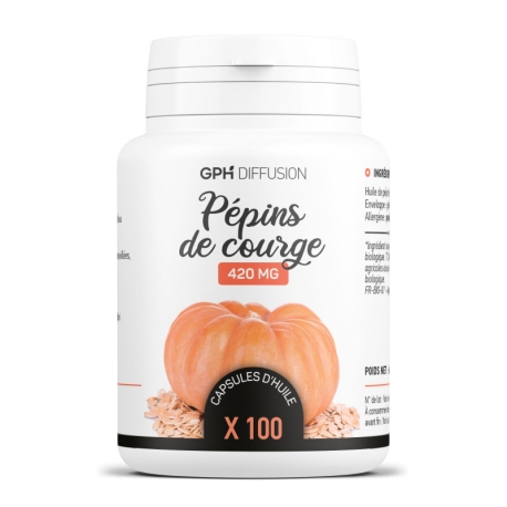 Pépins de Courge BIO 420 mg x 100 capsules