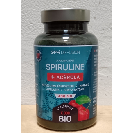 Spiruline + Acerola  500 mg x 300 comprimés