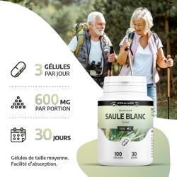 Saule Blanc - 100 gélules x 200 mg