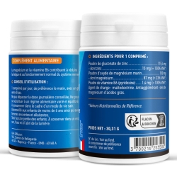 Magnésium Zinc B6 - 60 comprimés
