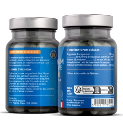 Magnésium Bisglinate + Vitamine B6  -  90 gélules végétales x 548 mg