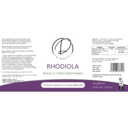 Rhodiola  5% de rosavines et 2% de salidrosides  - 250mg x 60 gélules végétales