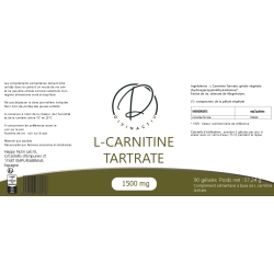 L-CARNITINE TARTRATE - 90 gélules x 1500 mg