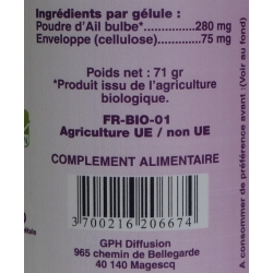 Ail Bulbe Bio  280 mg x 200 gélules